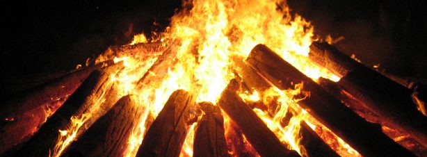 Lighting the bonfire